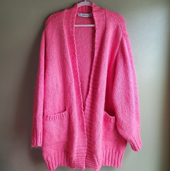 Zara pink oversized cardigan - Picture 8 of 8